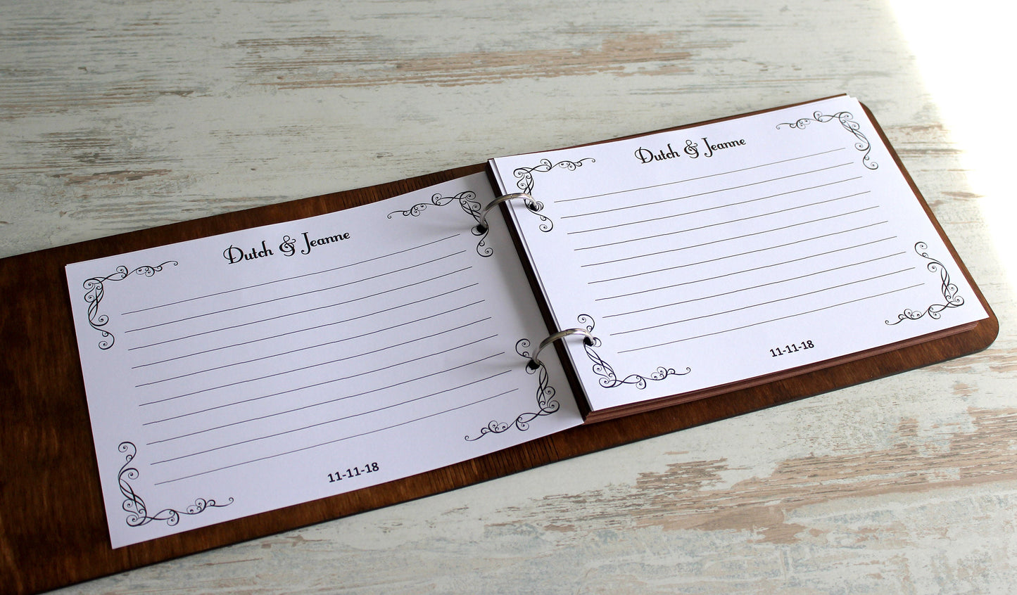 Personalized Wooden Wedding Guest Book, Rustic Photo Guestbook, Custom Wedding Memory Book, Gift for Bride & Groom, Anniversary Keepsake