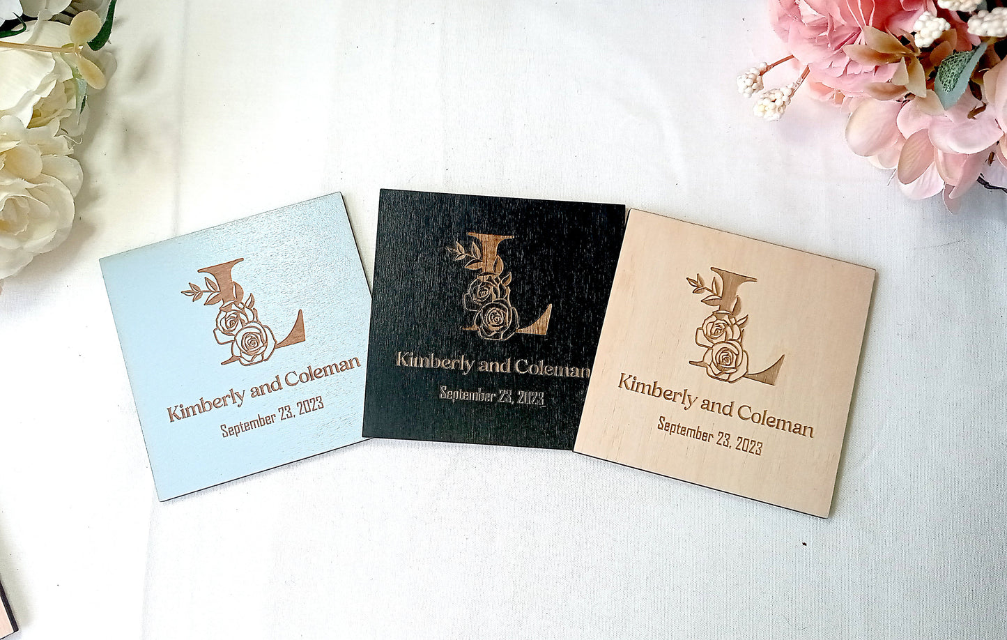Personalized Favors Coaster, Wedding Coaster Favors for Guests in Bulk, Rustic Wedding Favors, Wedding Gift Coasters