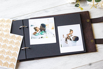 Personalized Wooden Photo Album, Anniversary Gift