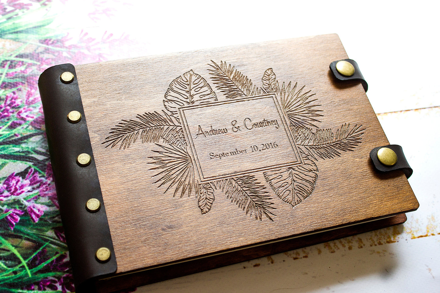 Personalized Wedding Guest Book – Custom Wooden Rustic Keepsake, Unique Gift for Couple, GuestBook Alternative