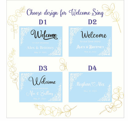 3D Wooden Wedding Welcome Sign, Personalized Name Decor