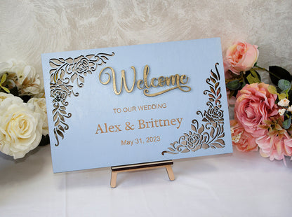 Personalized 3D Wooden Wedding Welcome Sign