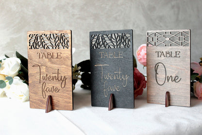Black Table Number, Wedding Table Numbers, Wooden Table Number, Wedding Table Decor