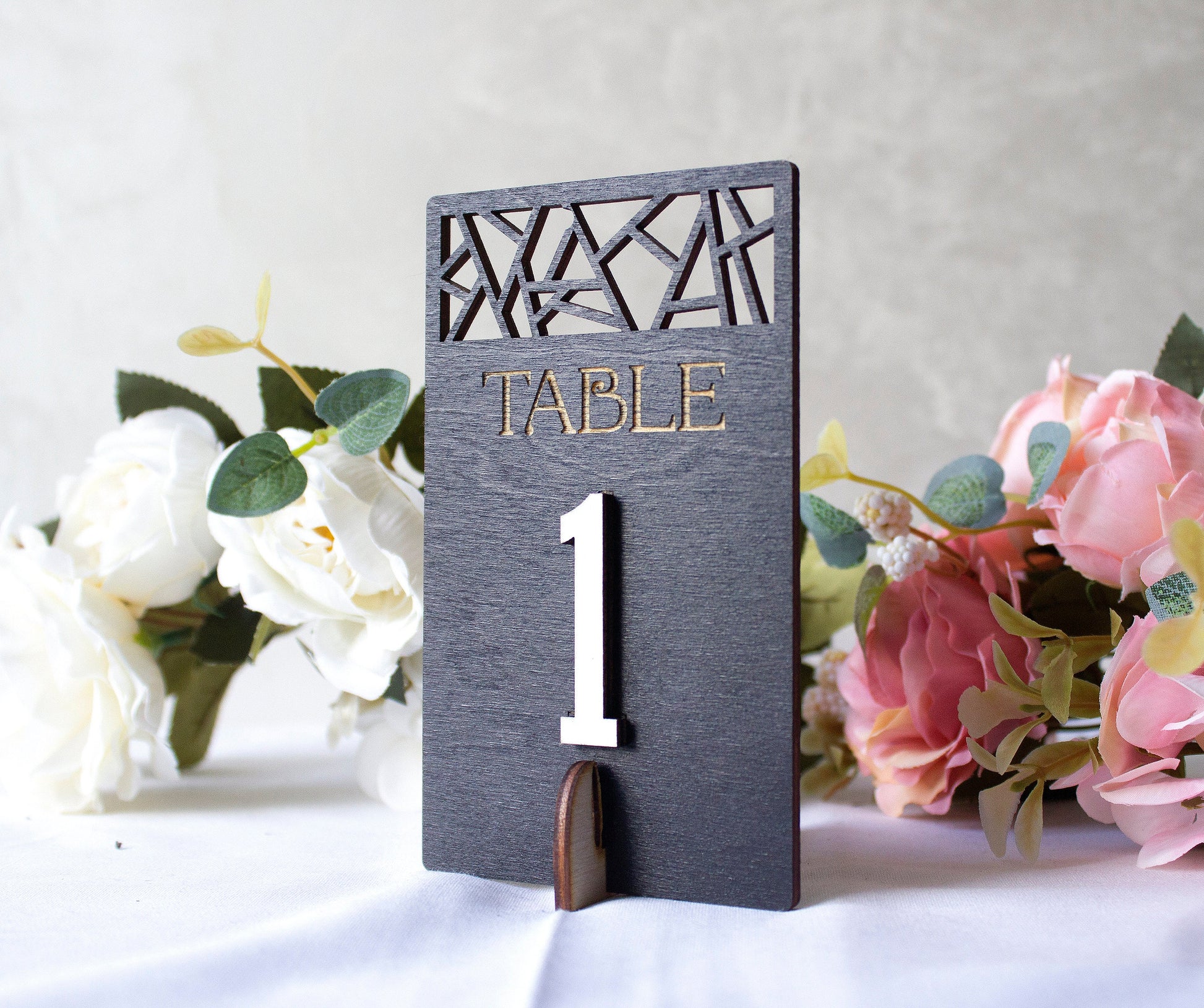 Wooden Wedding Table Number, Handmade Party Decor
