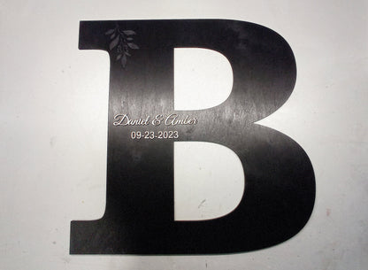 Wedding Letter Guest Book Alternative: 3D Wooden Rustic Decor Sign