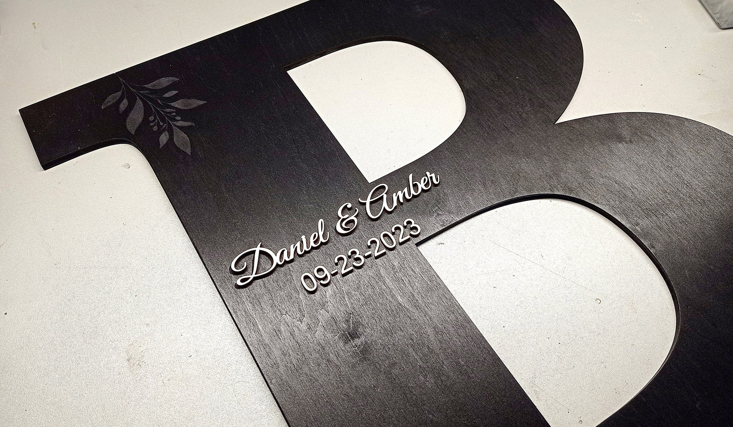 3D Personalized Wooden Letter Guest Book, Rustic Wedding Decor, Custom Initials Sign, Wedding Keepsake, Bride & Groom Gift