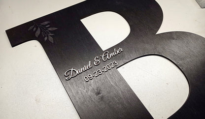 3D Personalized Wooden Letter Guest Book, Rustic Wedding Decor, Custom Initials Sign, Wedding Keepsake, Bride & Groom Gift