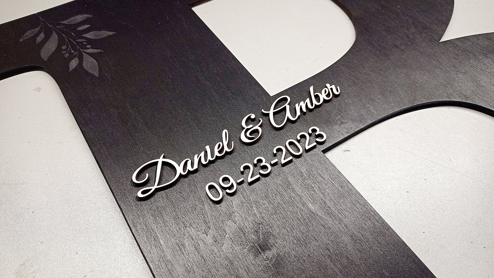 3D Personalized Wooden Letter Guest Book, Rustic Wedding Decor, Custom Initials Sign, Wedding Keepsake, Bride & Groom Gift