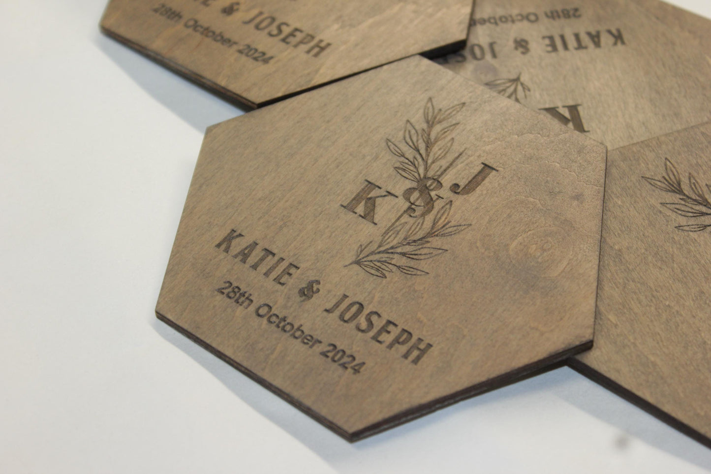 Personalized Favors Coaster, Wedding Thank You, Wood Coaster Favors for Guests in Bulk, Rustic Wedding Favors, Bridal Shower Coaster