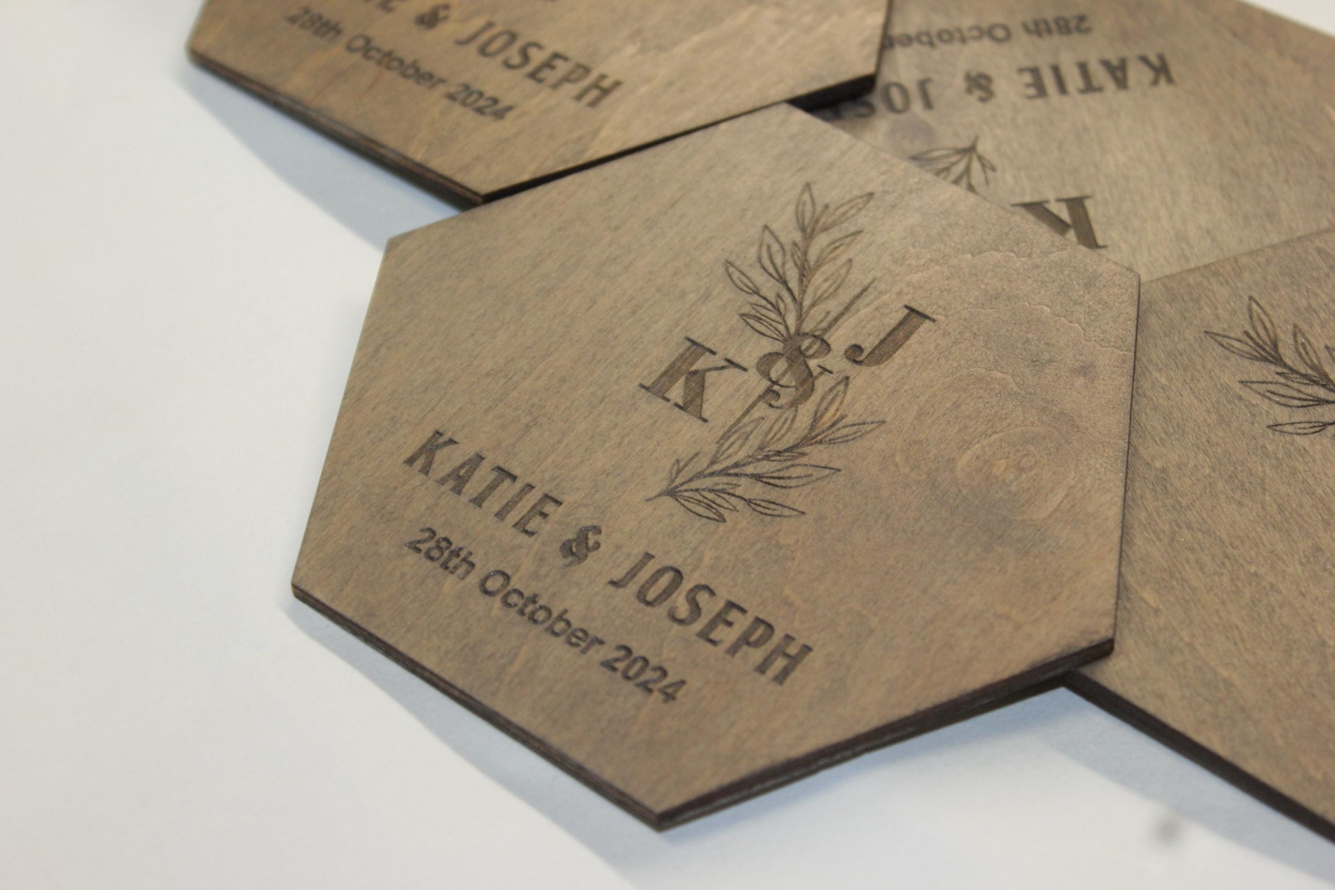 Personalized Favors Coaster, Wedding Thank You, Wood Coaster Favors for Guests in Bulk, Rustic Wedding Favors, Bridal Shower Coaster