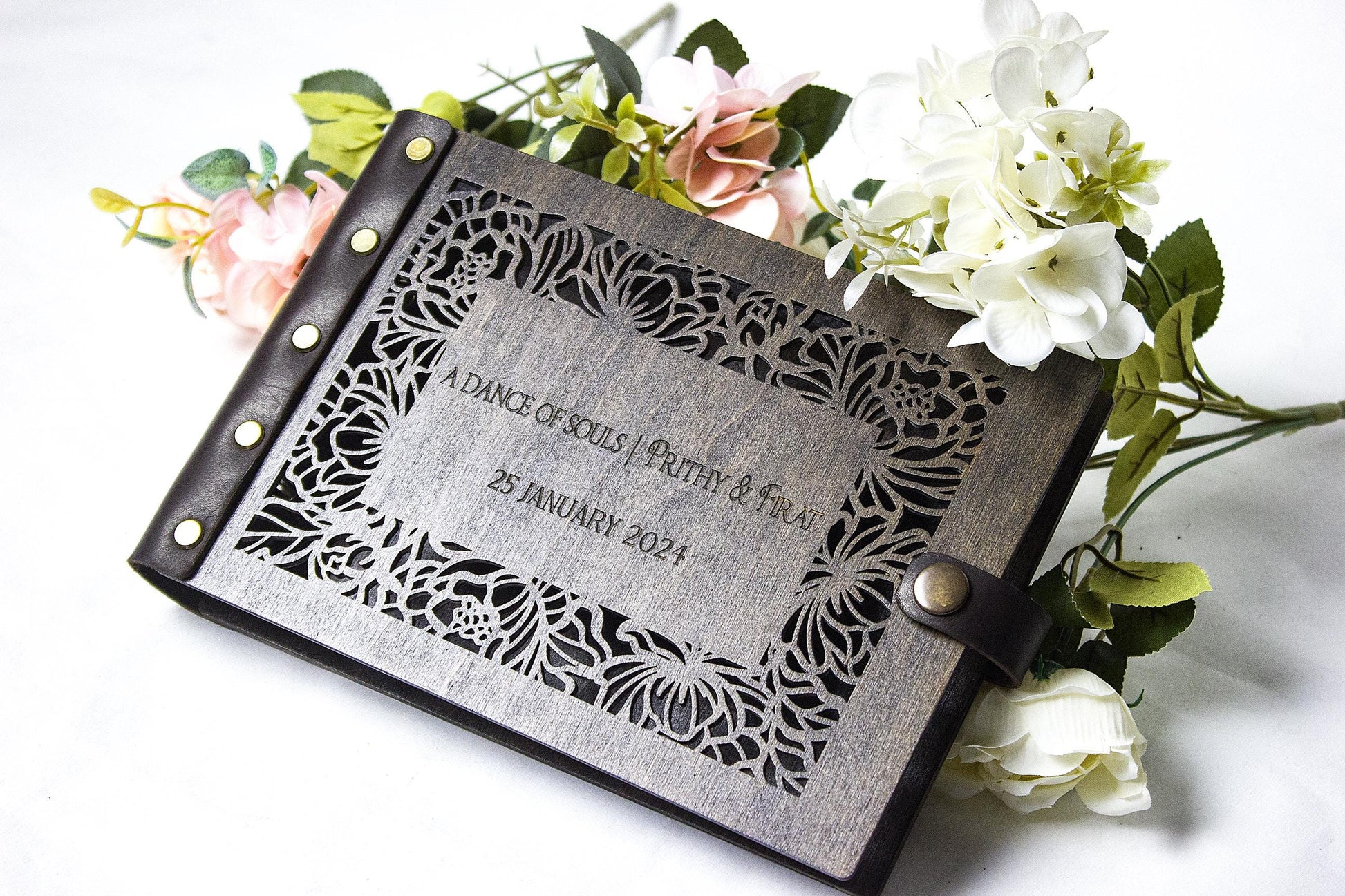 Personalized Wedding Guest Book – Custom Wooden Rustic Keepsake, Unique Gift for Couple, GuestBook Alternative