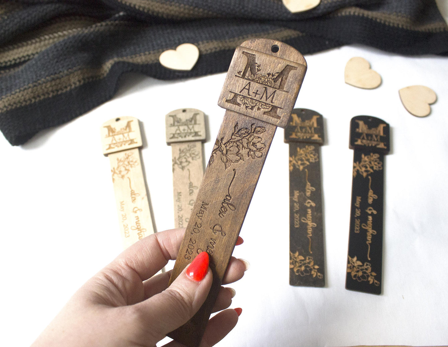 Wooden Bookmark Favors with Name, Wedding Personalized Favor with Tassel, Guest Gift or Place Card, Idea Gift for Guest, Bookmarks in Bulk