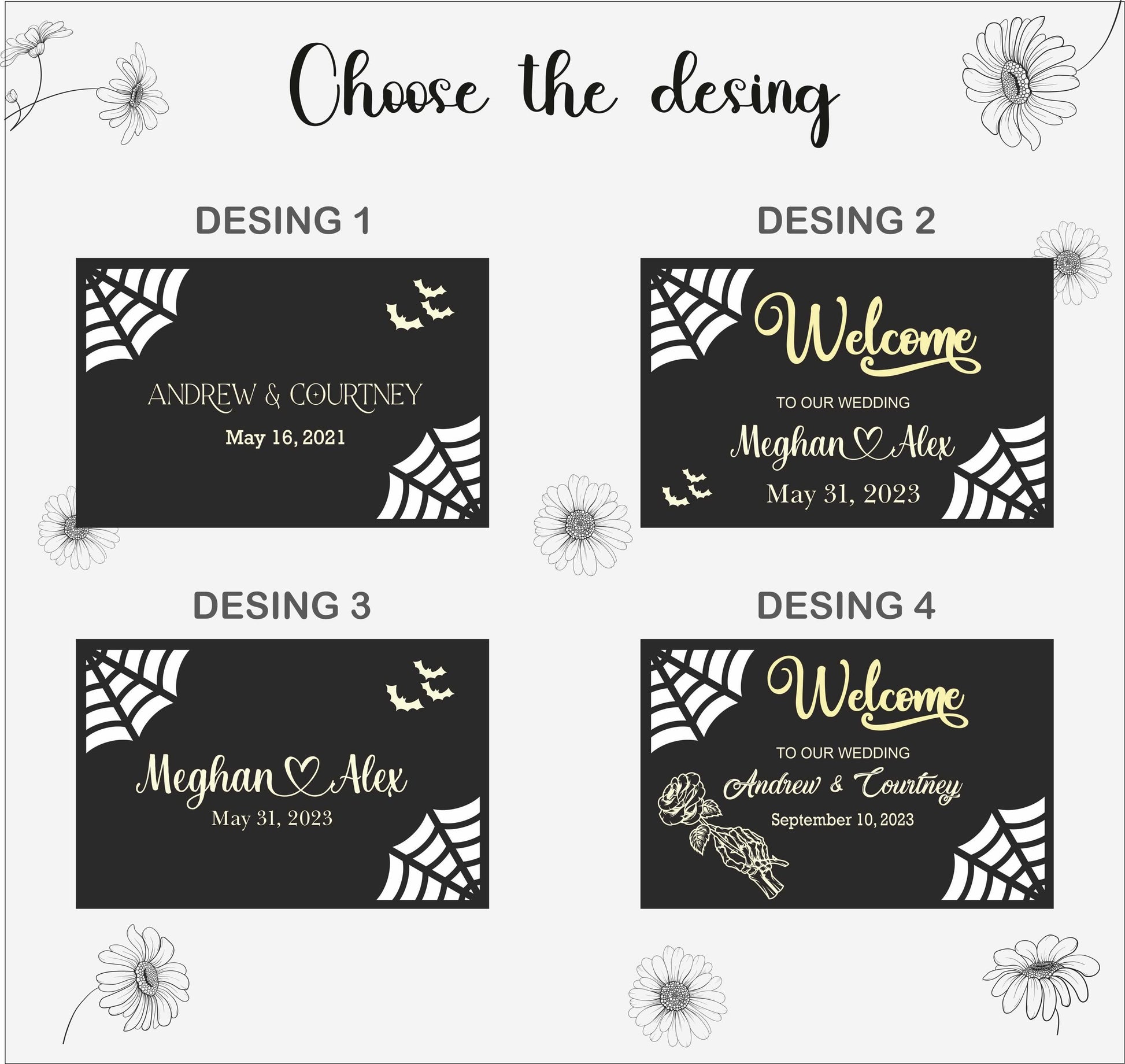 Gothic Wedding Welcome Sign, Spooky Personalized 3D Welcome Sign, Wooden Wedding Decor, Black Welcome to Our Forever Sign, Halloween Sign