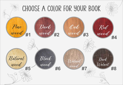 Personalized Wooden Wedding Vow Book Set: Rustic His & Hers