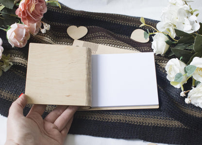 Personalized Wooden Wedding Vow Book Set: Rustic His & Hers